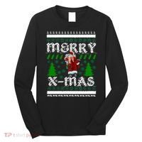 Merry X-Mas Ugly Christmas Sweater Long Sleeve Shirt thumb 0