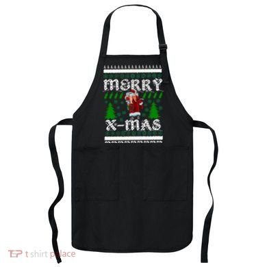 Merry X-Mas Ugly Christmas Sweater Apron