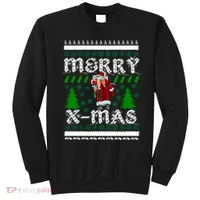 Merry X-Mas Ugly Christmas Sweater Sweatshirt thumb 0