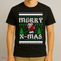 Merry X-Mas Ugly Christmas Sweater T-Shirt thumb 3