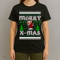 Merry X-Mas Ugly Christmas Sweater T-Shirt thumb 4