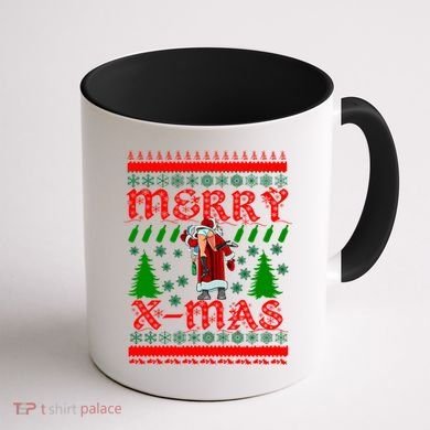 Merry X-Mas Ugly Christmas Sweater Coffee Mug back