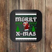 Merry X-Mas Ugly Christmas Sweater Coaster thumb 0