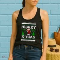 Merry X-Mas Ugly Christmas Sweater Women's Tank Top thumb 2