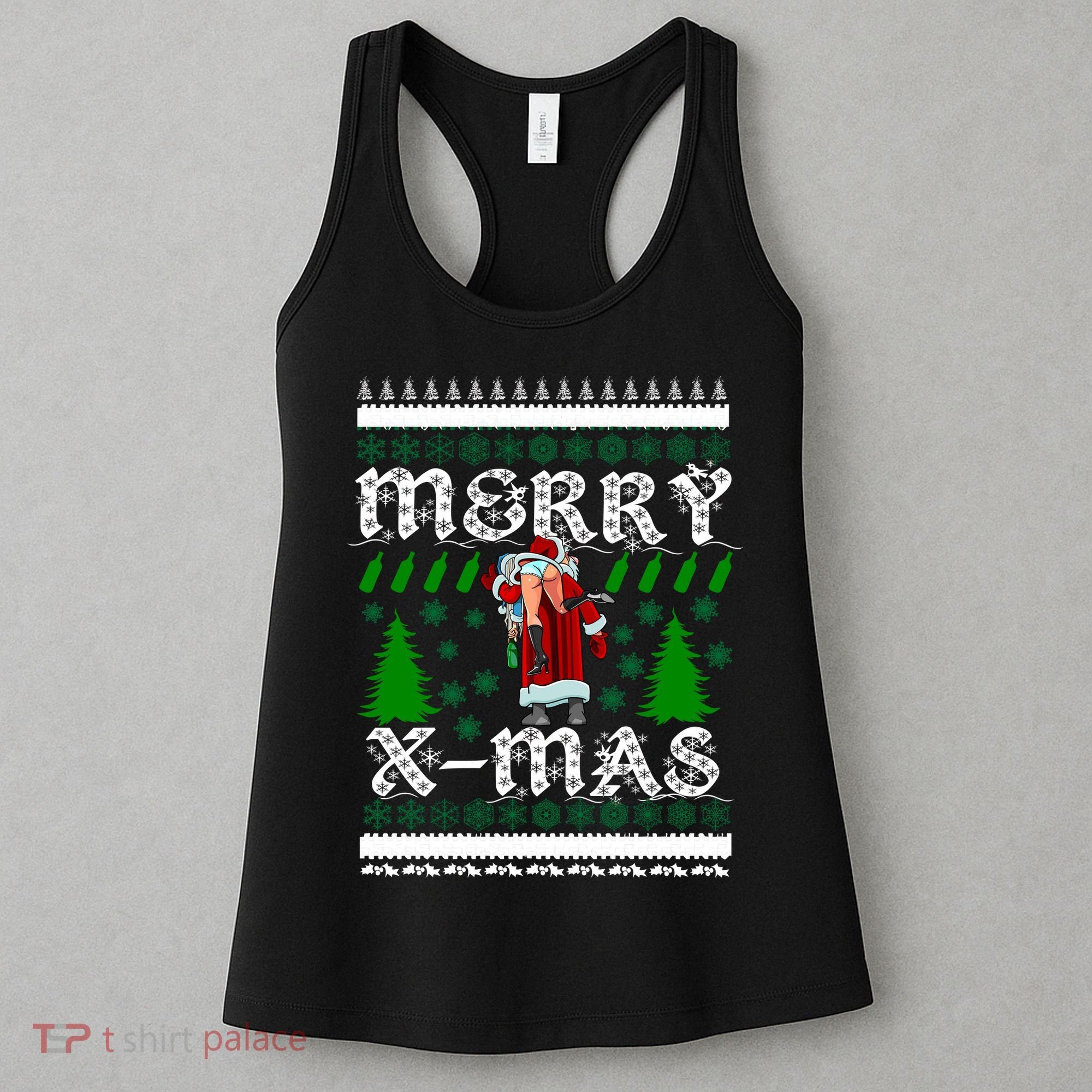 Merry X-Mas Ugly Christmas Sweater Women's Tank Top
