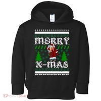 Merry X-Mas Ugly Christmas Sweater Toddler Hoodie thumb 0