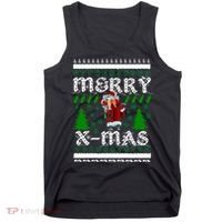 Merry X-Mas Ugly Christmas Sweater Tank Top thumb 0