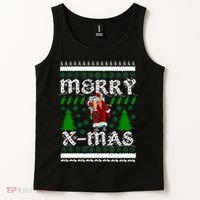 Merry X-Mas Ugly Christmas Sweater Tank Top thumb 2