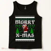 Merry X-Mas Ugly Christmas Sweater Tank Top thumb 2