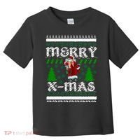 Merry X-Mas Ugly Christmas Sweater Toddler T-Shirt thumb 0