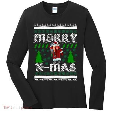 Merry X-Mas Ugly Christmas Sweater Women's Long Sleeve Shirt