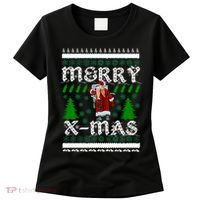 Merry X-Mas Ugly Christmas Sweater Women's T-Shirt thumb 0