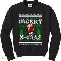 Merry X-Mas Ugly Christmas Sweater Kids Sweatshirt thumb 0