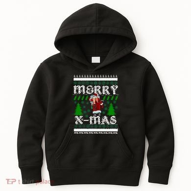 Merry X-Mas Ugly Christmas Sweater Kids Hoodie