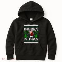 Merry X-Mas Ugly Christmas Sweater Kids Hoodie thumb 0