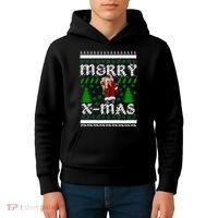 Merry X-Mas Ugly Christmas Sweater Kids Hoodie thumb 4