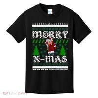 Merry X-Mas Ugly Christmas Sweater Kids T-Shirt thumb 0