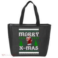Merry X-Mas Ugly Christmas Sweater Tote Bag thumb 0