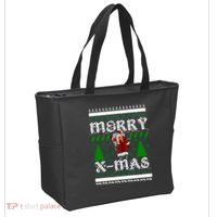 Merry X-Mas Ugly Christmas Sweater Tote Bag thumb 2