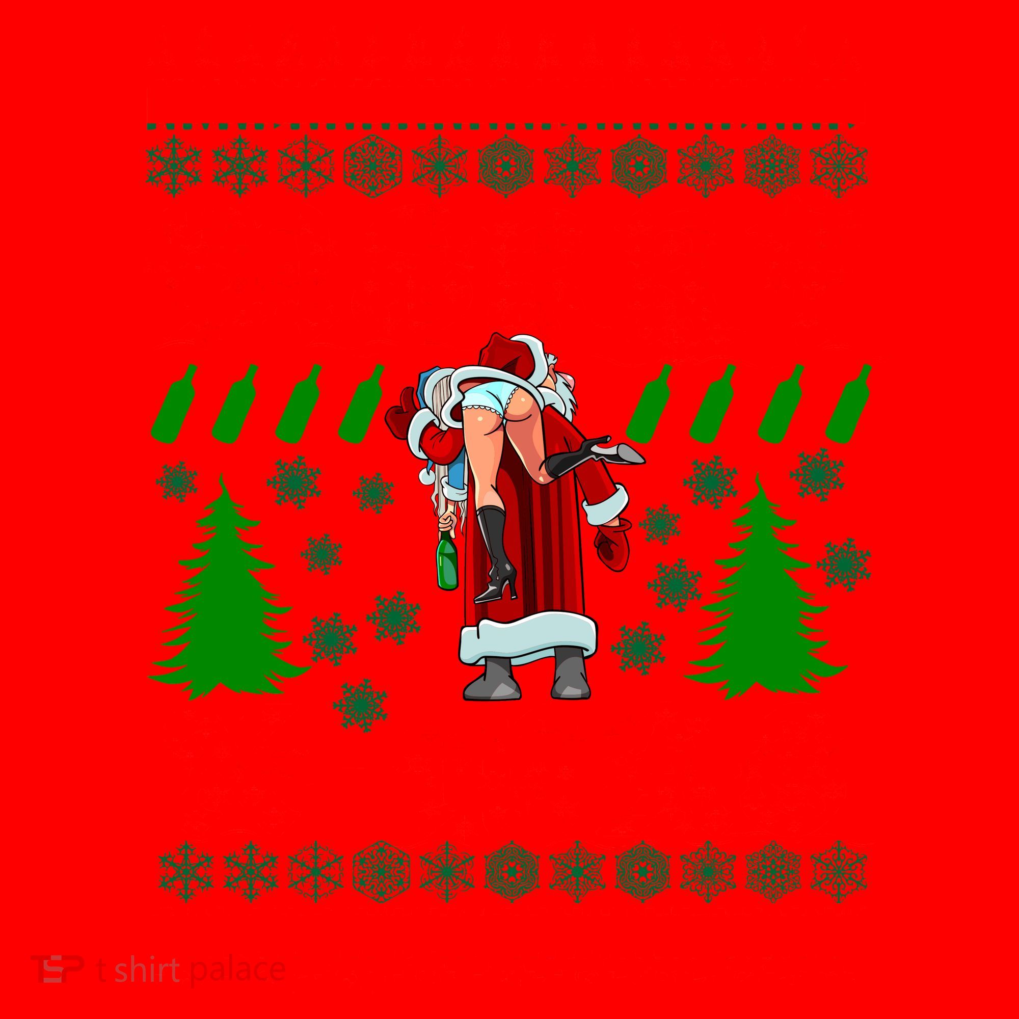 Merry X-Mas Ugly Christmas Sweater Santa Hat