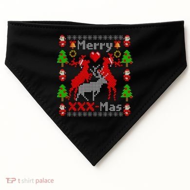Merry XXXX-Mas Ugly Christmas Sweater USA-Made Doggie Bandana