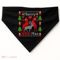 Merry XXXX-Mas Ugly Christmas Sweater USA-Made Doggie Bandana thumb 0