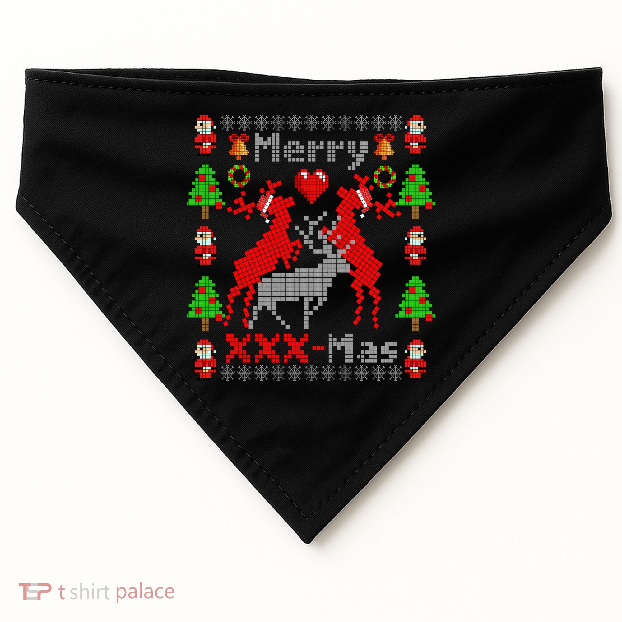 Merry XXXX-Mas Ugly Christmas Sweater USA-Made Doggie Bandana