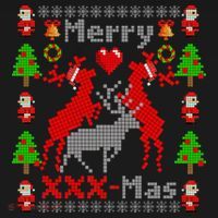 Merry XXXX-Mas Ugly Christmas Sweater Women's Hoodie thumb 2