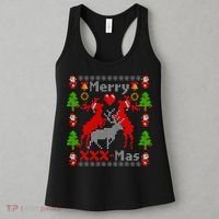 Merry XXXX-Mas Ugly Christmas Sweater Women's Tank Top thumb 3