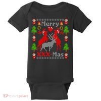 Merry XXXX-Mas Ugly Christmas Sweater Baby Bodysuit thumb 0