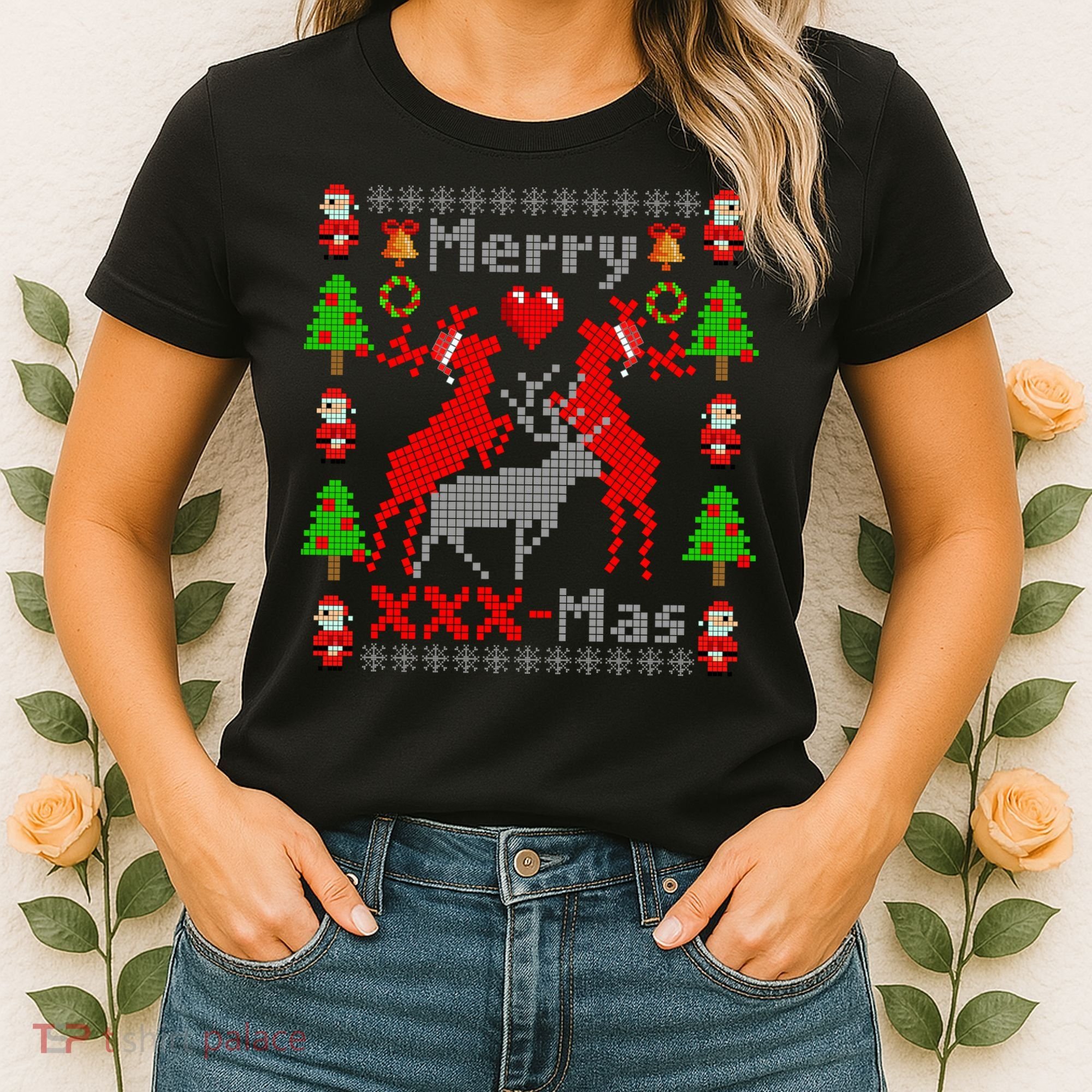 Merry XXXX-Mas Ugly Christmas Sweater Women's T-Shirt