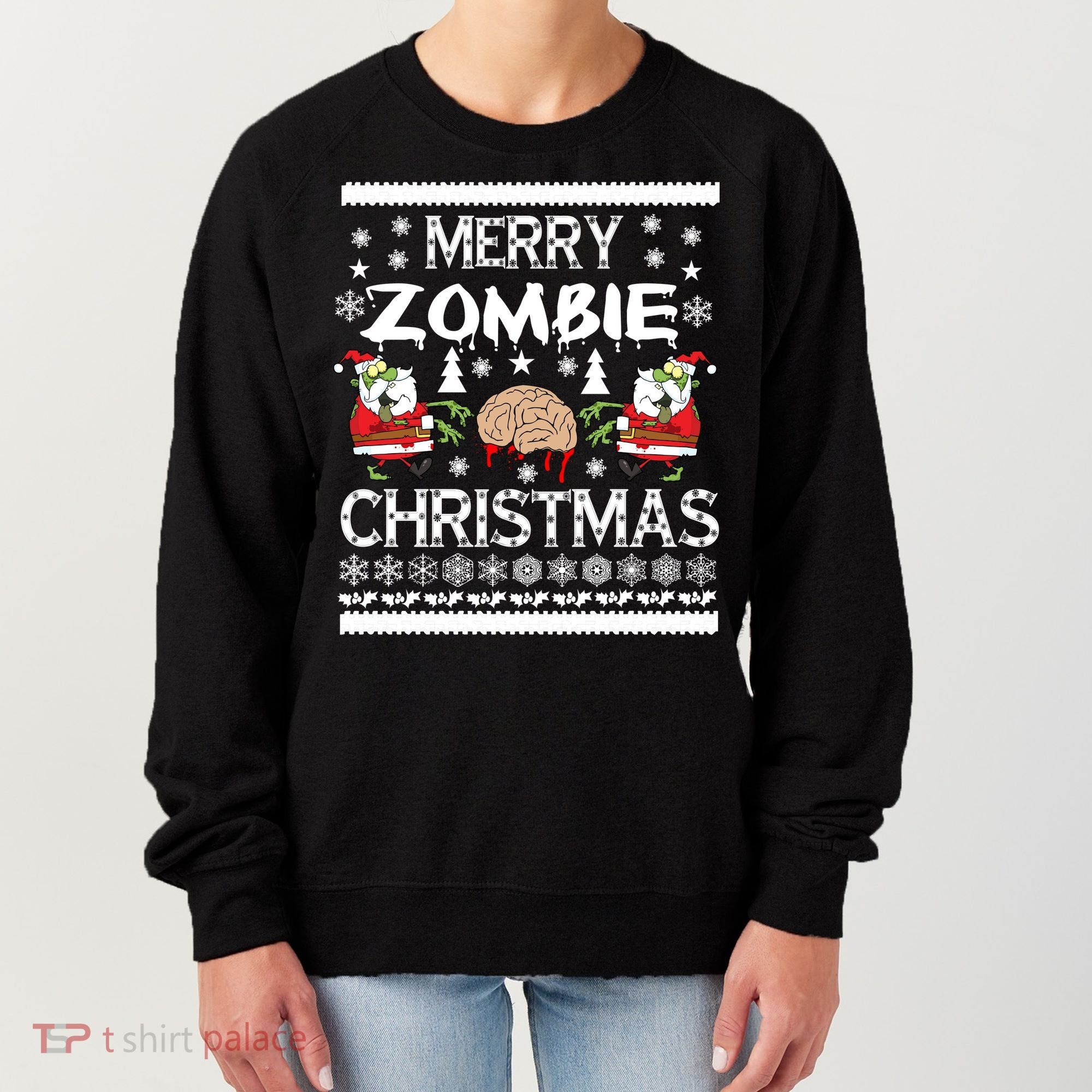 Merry Zombie Ugly Christmas Sweater Women's Sweatshirt