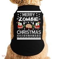 Merry Zombie Ugly Christmas Sweater Doggie Tank thumb 0