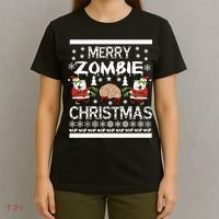 Merry Zombie Ugly Christmas Sweater T-Shirt thumb 4