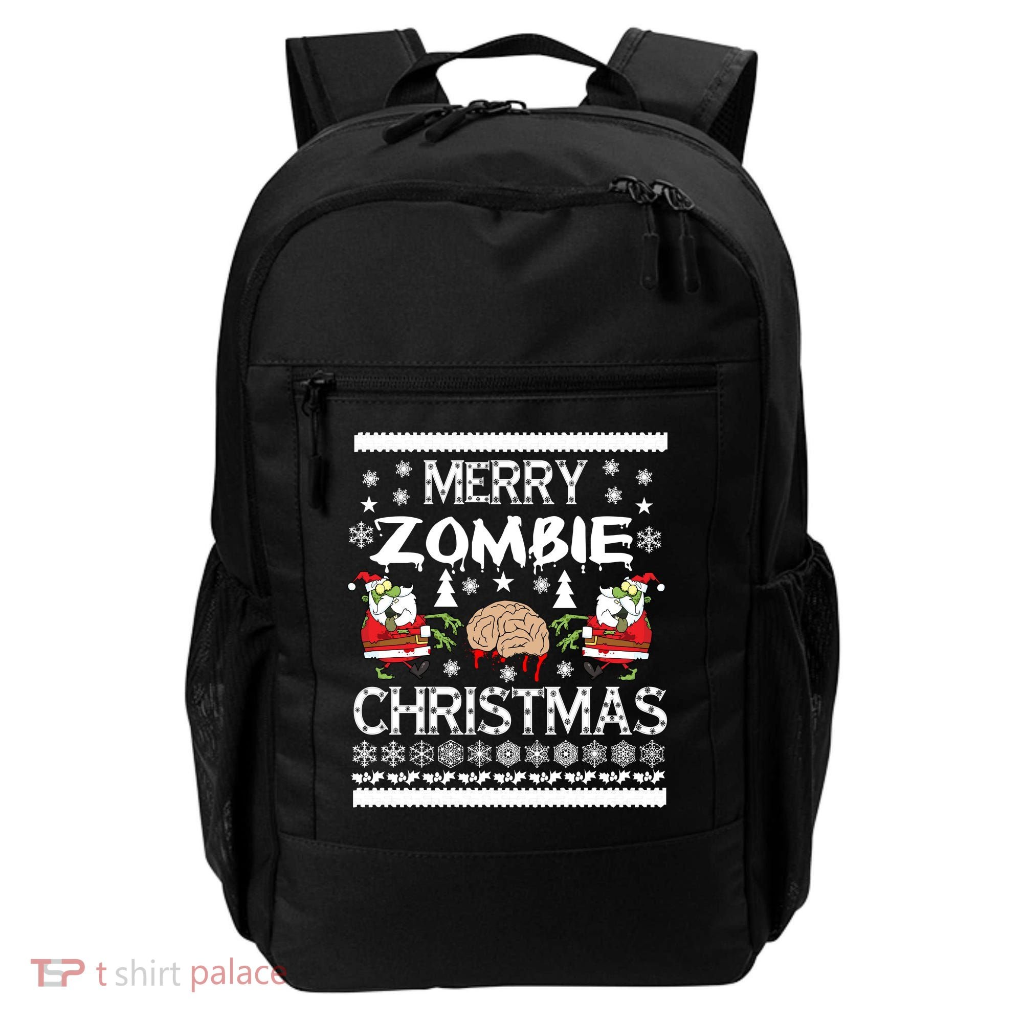 Merry Zombie Ugly Christmas Sweater Backpack