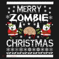 Merry Zombie Ugly Christmas Sweater Bucket Hat thumb 4