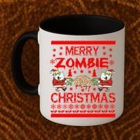 Merry Zombie Ugly Christmas Sweater Coffee Mug thumb 2
