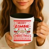 Merry Zombie Ugly Christmas Sweater Coffee Mug thumb 3