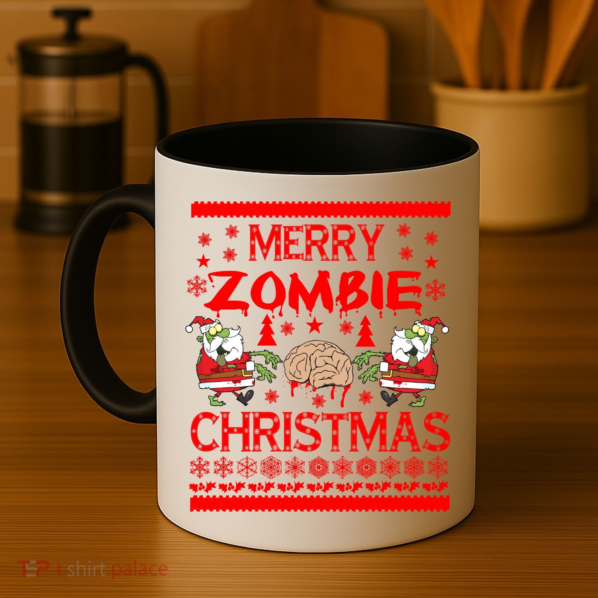 Merry Zombie Ugly Christmas Sweater Coffee Mug