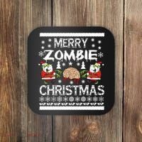 Merry Zombie Ugly Christmas Sweater Coaster thumb 0