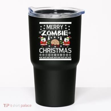 Merry Zombie Ugly Christmas Sweater Tumbler
