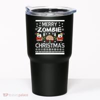 Merry Zombie Ugly Christmas Sweater Tumbler thumb 0