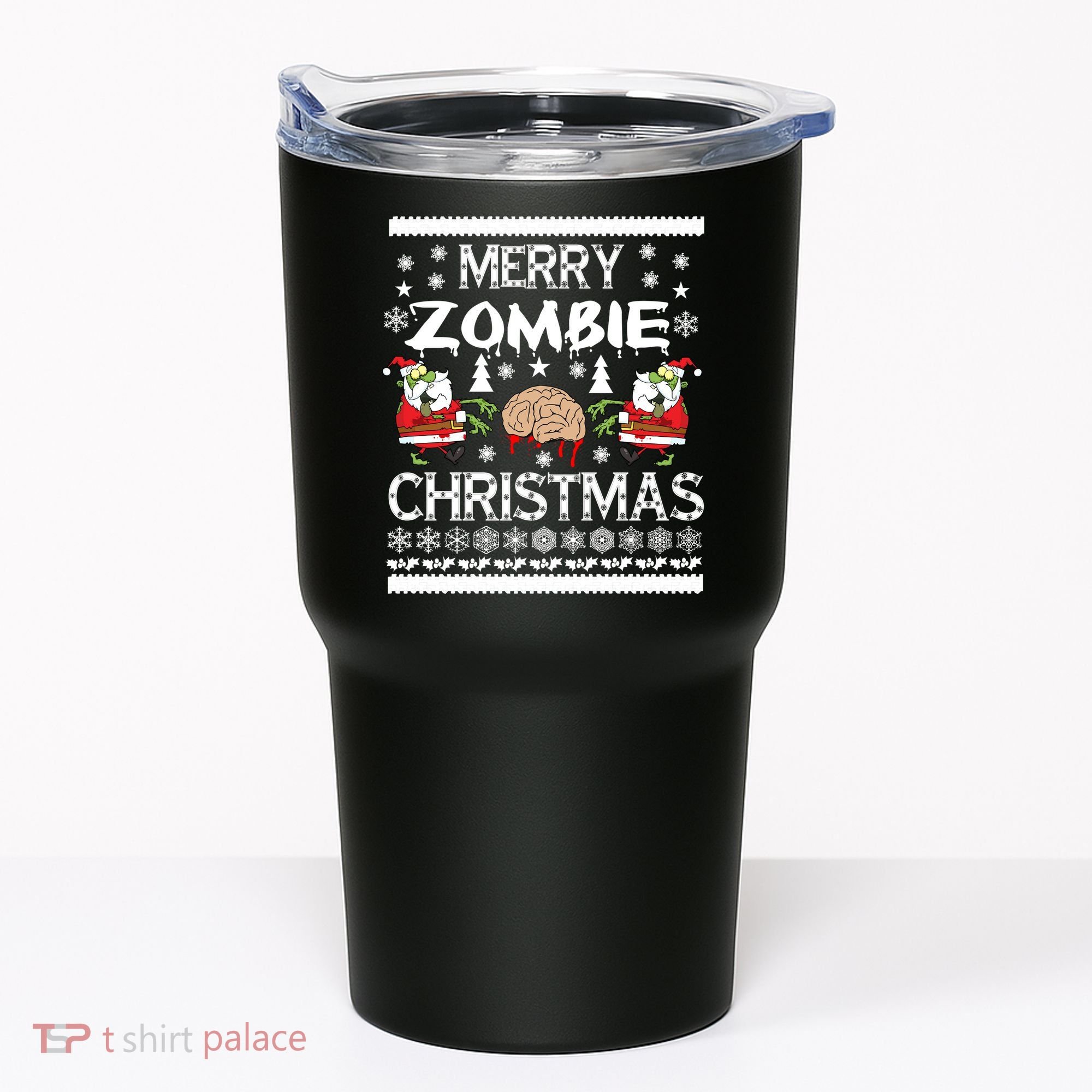 Merry Zombie Ugly Christmas Sweater Tumbler