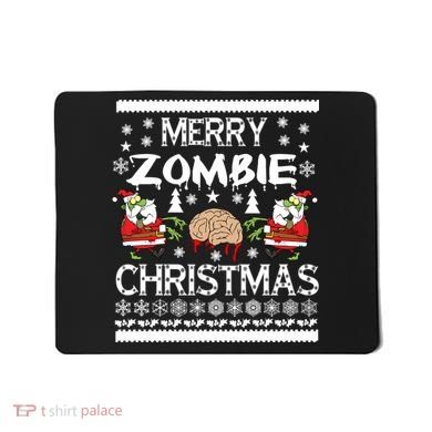 Merry Zombie Ugly Christmas Sweater Mousepad