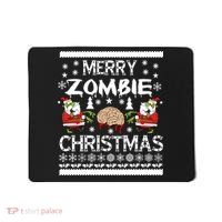 Merry Zombie Ugly Christmas Sweater Mousepad thumb 0