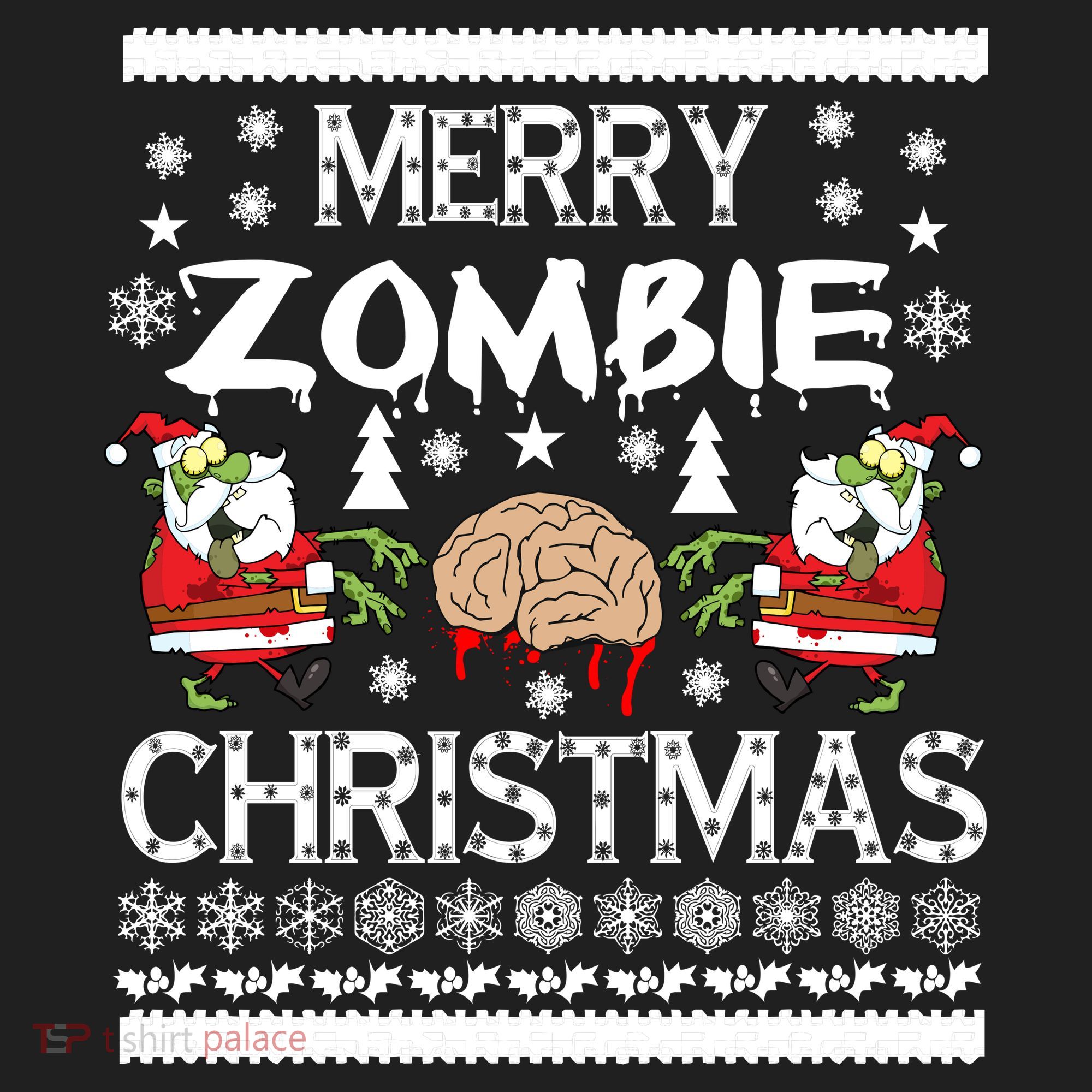 Merry Zombie Ugly Christmas Sweater Hat