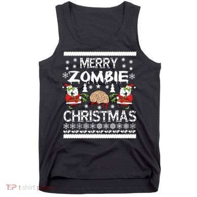 Merry Zombie Ugly Christmas Sweater Tank Top