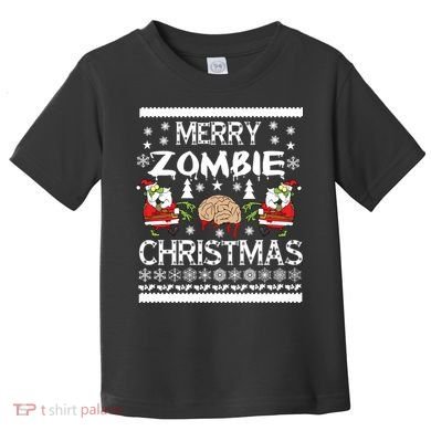 Merry Zombie Ugly Christmas Sweater Toddler T-Shirt