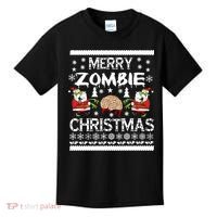 Merry Zombie Ugly Christmas Sweater Kids T-Shirt thumb 0