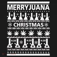 Merryjuana Weed Ugly Christmas Sweater Backpack thumb 2